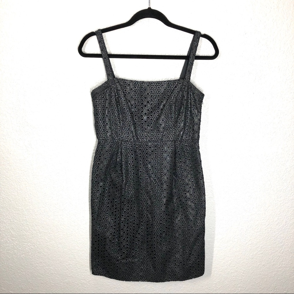 Cynthia Steffe Black Eyelet Overlay Dress